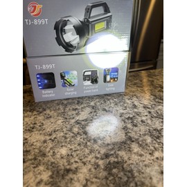 Searchlight TJ-899T Rechargeable Flashlight Spot LED Waterproof Lamp Solar USB