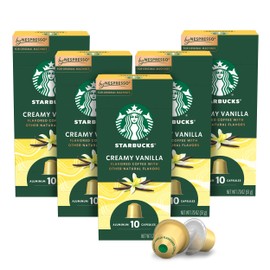 Starbucks by Nespresso Original Line Vanilla Flavored Coffee, 50-count Espresso Pods