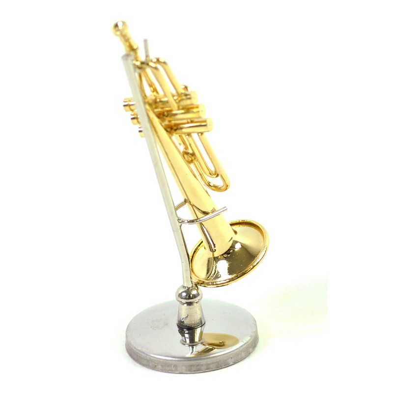 Sunrise Sound House Miniature Musical Instrument Trumpet 1/12 Gold