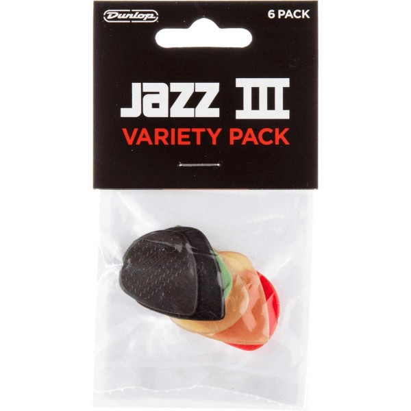 JIM DUNLOP Dunlop Jazz III Variety Pack 6 Count Picks