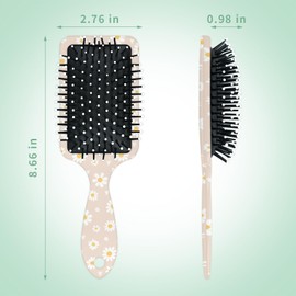 Detangling Air Cushion Plastic Comb - Dry Hair Brush, Soft Bristles for Effortless Tangle Removal,Detangler Hairbrush for Women Men Boys Girls Wet Dry All Hair Types (Daisy)