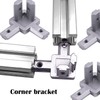 Glarks 230Pcs 2020 Series Aluminum Profile Connector Set Include 22Pcs