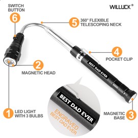 Dad Gifts from Daughter, Wife - Gifts for Dad, Fathers Day Dad's Gift, Magnetic Pickup Tool, Dads Birthday Gift - Father Presents from Son,Wife - Fathers Day Christmas Practical Present Ideas for Dads