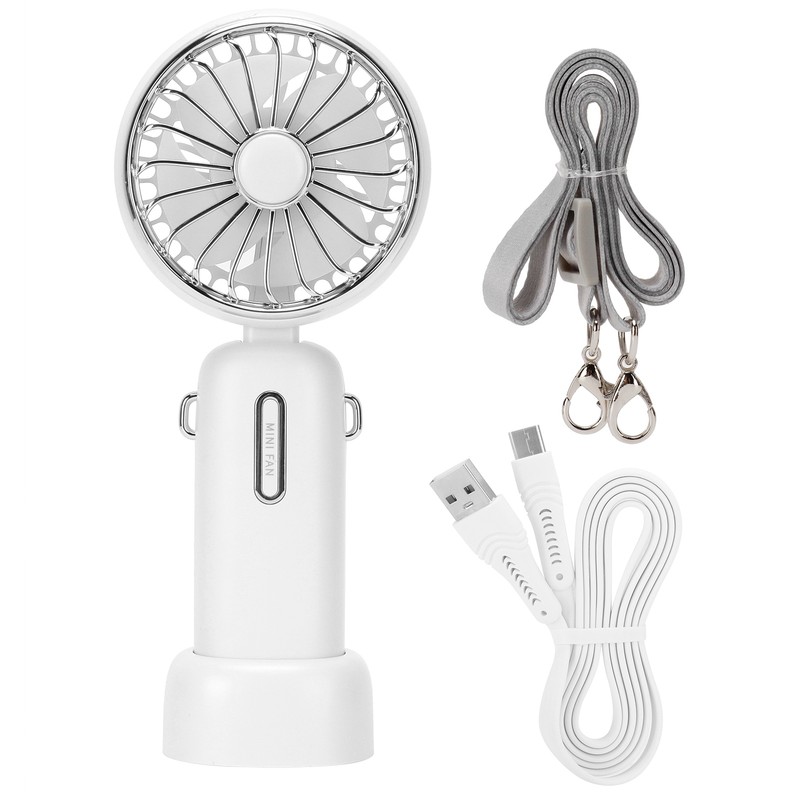 3 Gears Handheld Fan Mini Portable Table Cooler with Detachable