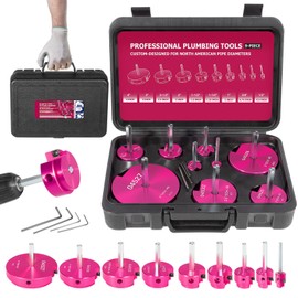 Premium 9-Piece PVC Pipe Reamer Kit, Includes Sizes 1/2", 3/4", 1", 1-1/4", 1-1/2", 2", 2-1/2", 3", 4", For Standard 1/2" Drills, Ideal for PVC, CPVC, ABS Pipes, Perfect for Plumbing Repairs