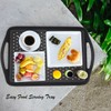 ECOIOU Non Slip Food Serving Tray with Handles, 2-Pack Rectangle