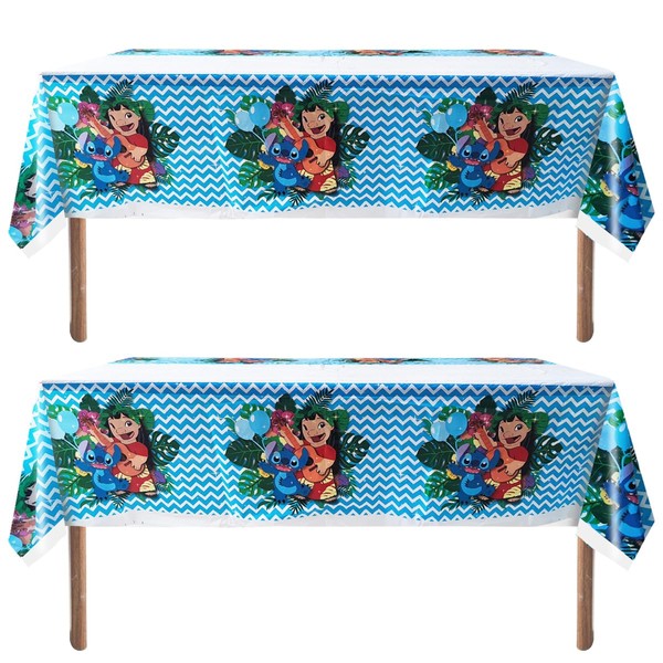 ANDXIN 2pcs Tropical Luau Party Tablecloth 70 x 42 inch for Kids Boys and Girls Baby Shower Birthday Party Supplies Table Cover Decoration