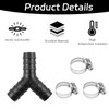 2Pcs Washing Machine Hose Connector - Y-Shaped Waste Pipe Splitter