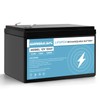 12V 10Ah Lithium LiFePO4 Deep Cycle Battery, 2000+ Cycles Rechargeable