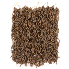 16 Inches Faux Locs Crochet Hair 7 PCS Soft Locs Crochet Hair Goddess Locs Hair Extensions Dark Blonde