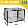 MUDUOBAN Small Chicken Coop with 4-6 Chickens,Outdoor,Predator Proof, Metal