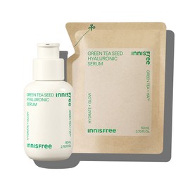 innisfree 이니스프리 그린티 씨드 히알루론산 수분세럼 / 진정 보습 속건조 화잘먹 (본품 80mL + 리필 80mL)
