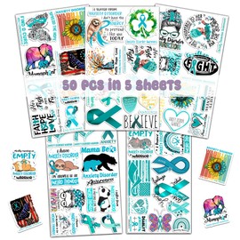 BIGZORO 50 PCS Anxiety Awareness Sticker Vinyl Inspirational Mental Health Wiow Decals Waterproof Patches Bumper Vehicle Truck Bike Skateboard Bicycle Laptop Decorations Accessories
