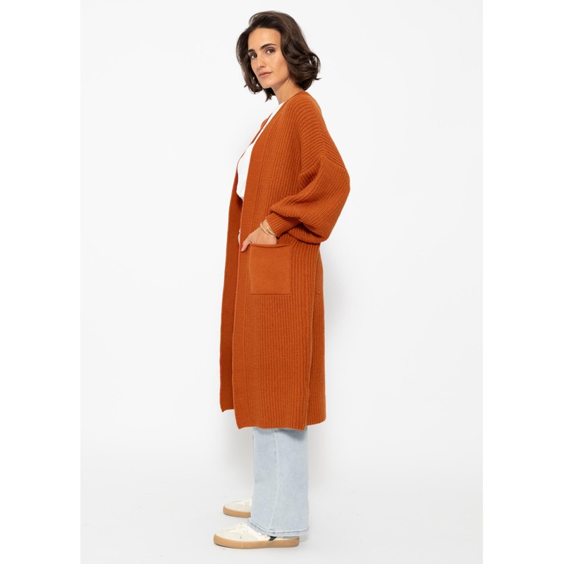SASSYCLASSY Women's Long Cardigan with Pockets, Open Front, Long Sleeve,