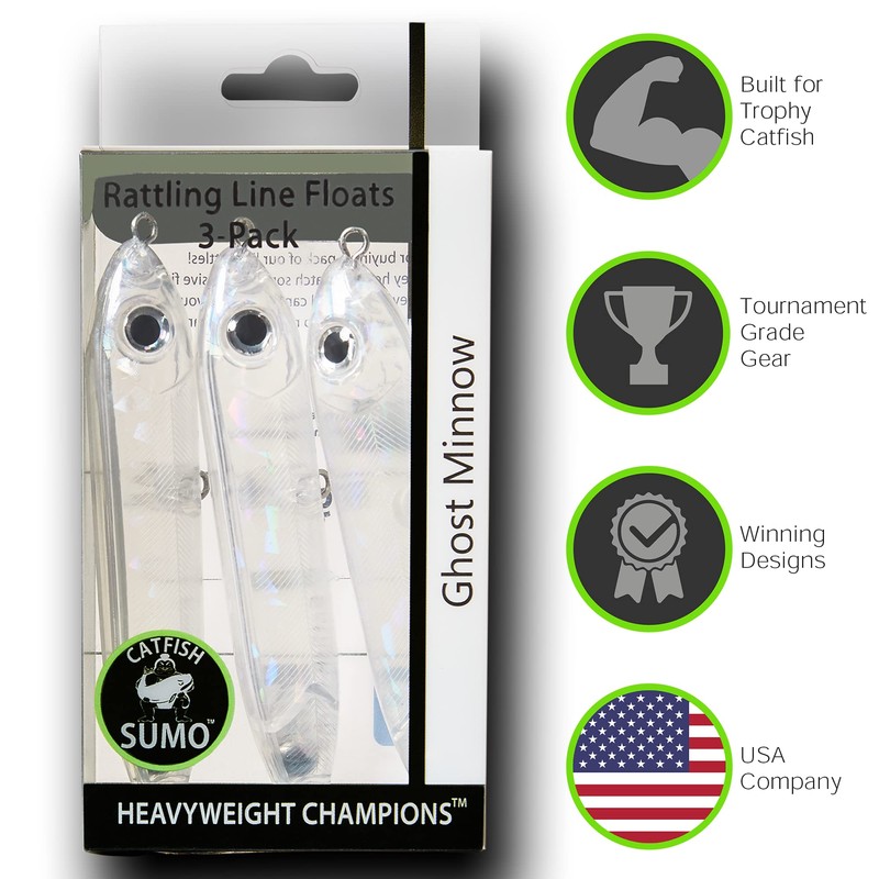 Catfish Rattling Line Float Lure for Catfishing, Demon Dragon Style