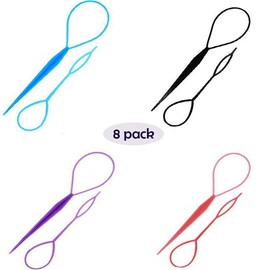 Sweeethome Topsy Tail, Hair Braid Tool 4 Pairs Hair Loop Make Hair Styling Tool Ponytail Maker Braid Accessories Hair Loop Kit