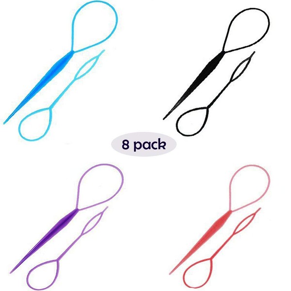 Sweeethome Topsy Tail, Hair Braid Tool 4 Pairs Hair Loop