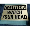 LYLE CAUTION WATCH YOUR HEAD Sign, 10 x 14 Sign,Self-Adhe