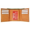 MARSHAL Mens Trifold Leather Wallet RFID Blocking Tan New