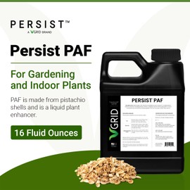 Persist PAF Organic Soil Acidifier for Gardening and Indoor Plants - Optimal pH Solution for Lush Growth and Blooms Flowers Orchids Blueberry Fertilizer - 16 fl oz