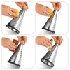 Cone Parmesan Cheese Grater - Stainless Steel Triple Function Wood