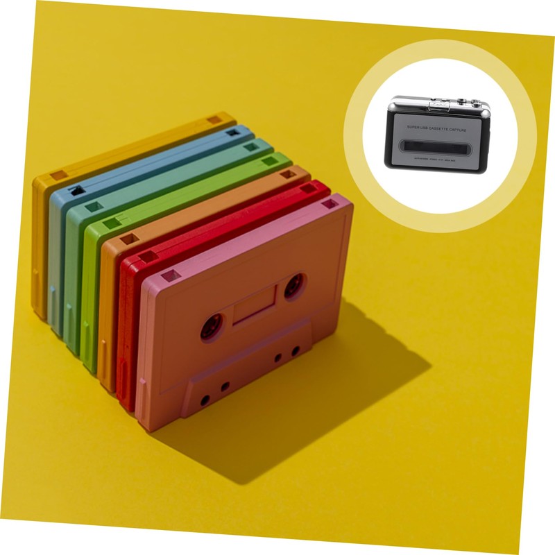 Operitacx High Fidelity Portable USB Cassette Tape Converter Compact Music