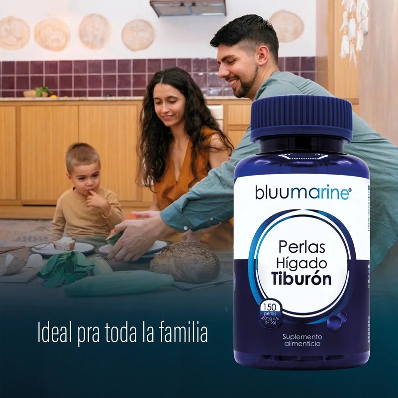 Perlas Hígado De Tiburón Suplemento Alimenticio Bluumarine Sin Sabor