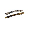 2 Pack Hair Barrette, Long and Thin Handmade Celluloid Onyx