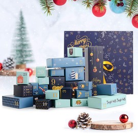 Esportic Advent calendar for filling, 24 colorful boxes for setting up and filling, reusable, children & adults, Christmas calendar, 13'' x 12'' x 3.34''