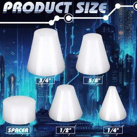 Seenelling 5 Pcs Coin Ring Making Tools Folding Cone Set (1/4", 1/2", 5/8", 3/4") for 17 Degree Dies Coin Ring Tools