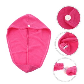 Baluue Towel Quick Drying Microfiber Head Bath Turban Washcloth Hair Dry Wraps Microfiber Shower Caps Dry Hair Hat Fiber Rosy