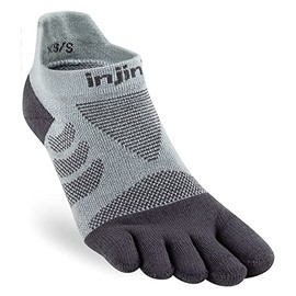 Injinji Women's Ultra Run No-Show, Slate, M