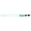 Blazek Glass Nail File Hand Painted Medium 140mm Czech Red