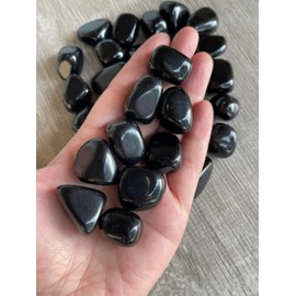 GAF TREASURES Wholesale Black Obsidian Tumbled Stones, Polished Black Obsidian Stone, Black Obsidian Healing Crystals (Black Obsidian, 10 Pound)