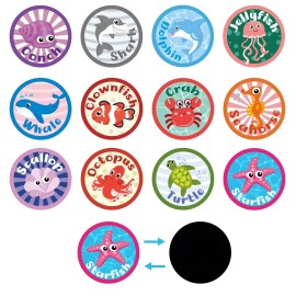 NQEUEPN 24 Sheets Potty Training Stickers, 12 Patterns Toilet 2.76 inch, Colorful