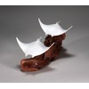 Manta Ray Duo Sculpture by John Perry 12 inches Long