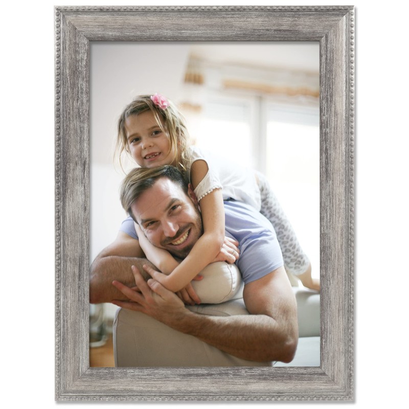 Lawrence Frames Classic Bead Picture Frame, 5x7, Silver