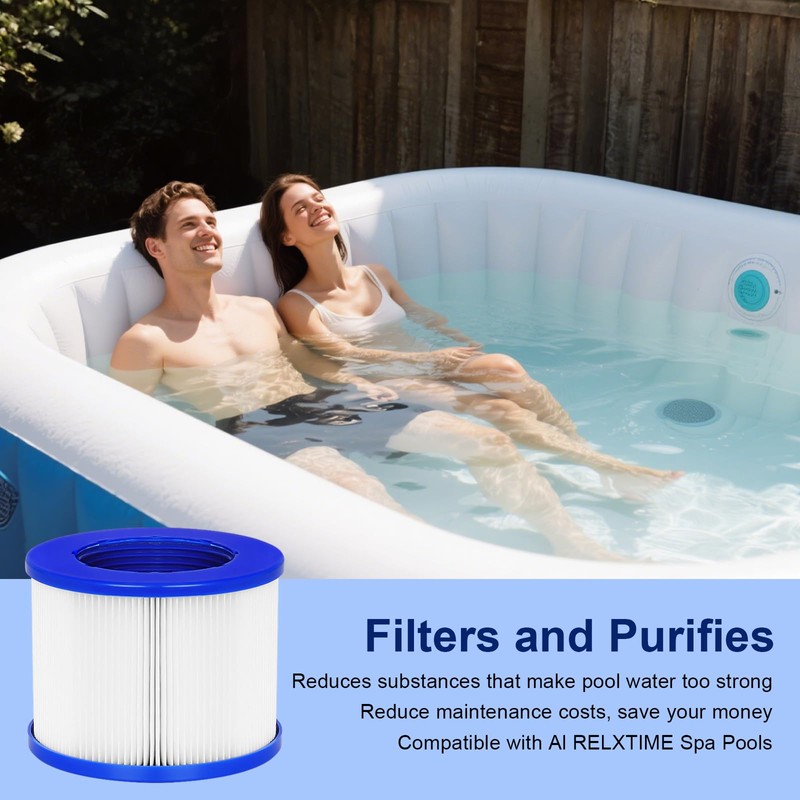 Hot Tub Replacement Filter Cartridges - Compatible with All RELXTIME,