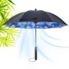 Sun Umbrella with Built In Fan Mister Spray Travel Umbrella