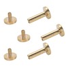 50 Set Binding Rivet Round Flat Head Brass Slot Screw