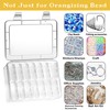 Mathtoxyz Small Bead Organizers, 30 Pieces Plastic Storage Cases Mini