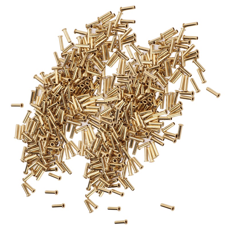 500Pcs Hollow Rivet Brass Decorative Through Hole Excellent Corrosion Resistance