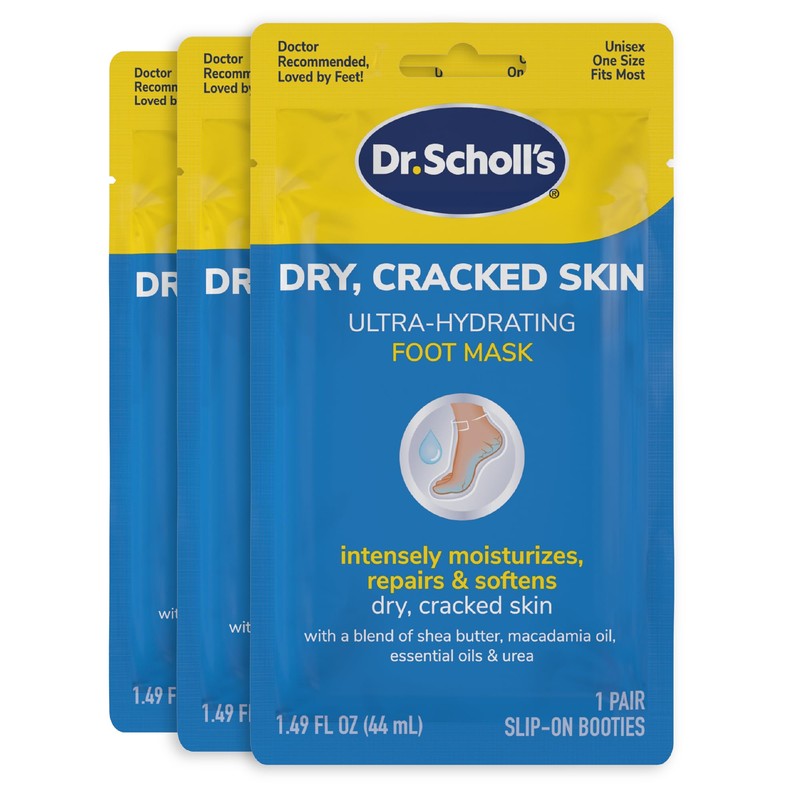 Dr. Scholl's Ultra Hydrating Foot Peel Mask 3pk, Intensely Moisturizes