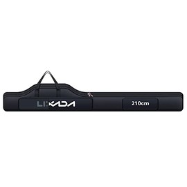 ROYHH 210cm Fishing Bag Portable Folding Fishing Rod Reel Bag Fishing Pole Gear Tackle Tool Carry Case Carrier Travel Bag Storage Bag Organizer, Black