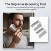 2Pcs Stainless Steel Beard Comb Credit Card Size Men Anti-Static