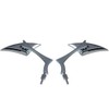 MotorToGo CHROME SPEAR ALUMINUM MINI MIRRORS Compatible for 2010 Honda