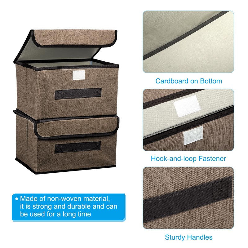 PATIKIL Fabric Collapsible Storage Bin 10.2 x 7.5 x 6.3