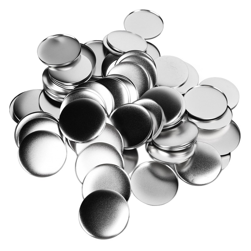 100Pcs Badge Back Cover Tinplate Plastic Base Avoid Rust Firm