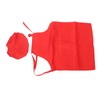 3 Set Kids Apron and Chef Hat Red Black White