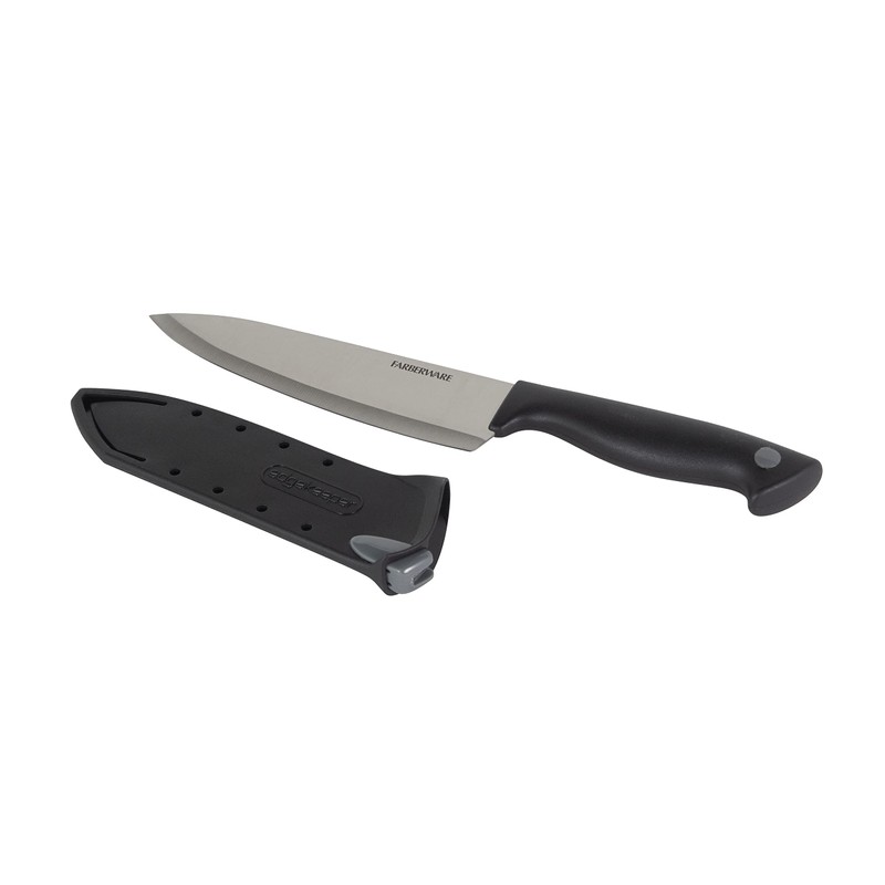 Farberware Edgekeeper 6-Inch Chef Knife with Self-Sharpening Blade Cover, High